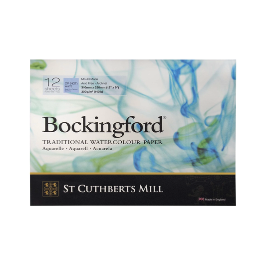 Bockingford Watercolour Pad 12x9" CP 140lb 12 Sheets