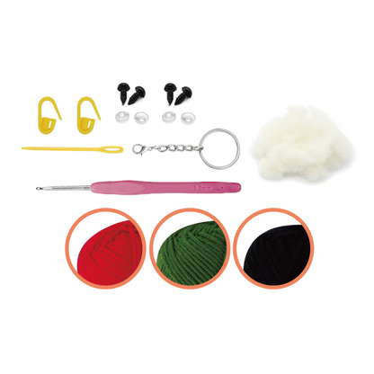 "Cherries" DIY Keychain Crochet Kit