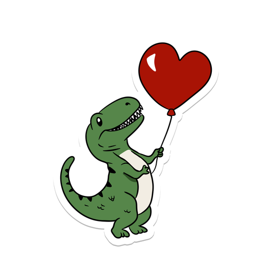 "Dinosaur and Balloon" Sticker