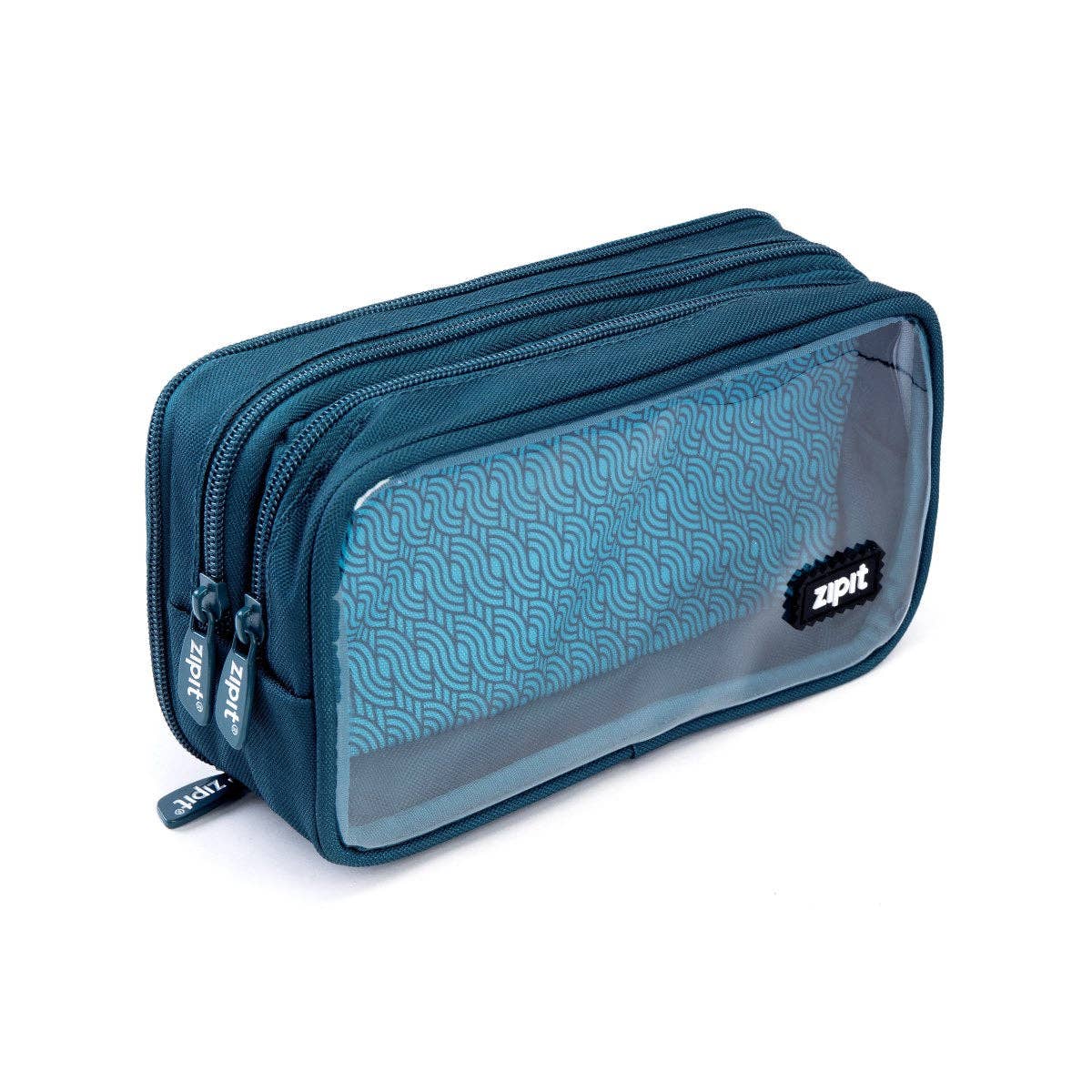 ZIPIT Half & Half Pencil Case (Teal)