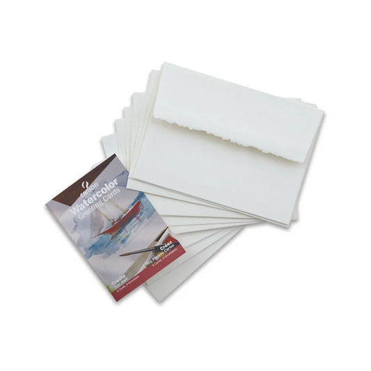 Canson Montval Watercolour Cards 5x7" Pack of 6 w/envelopes