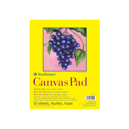 Strathmore Series 300 Canvas Pad 9x12" 10 Sheets 100% Cotton
