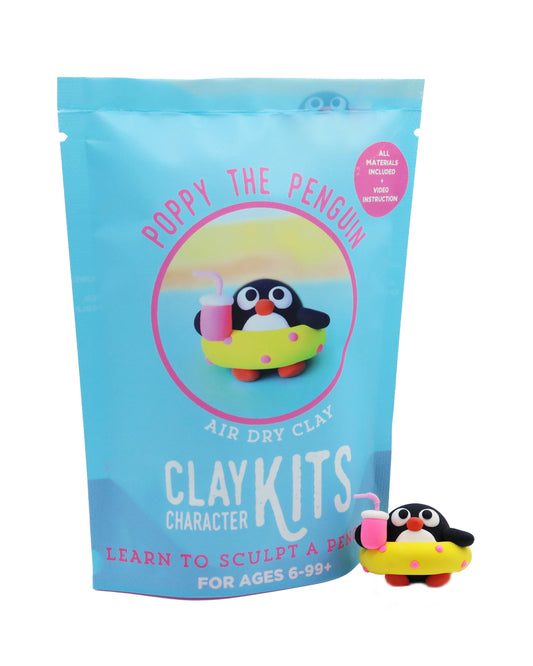 🇨🇦 "Poppy the Penguin" DIY Air Dry Clay Kit