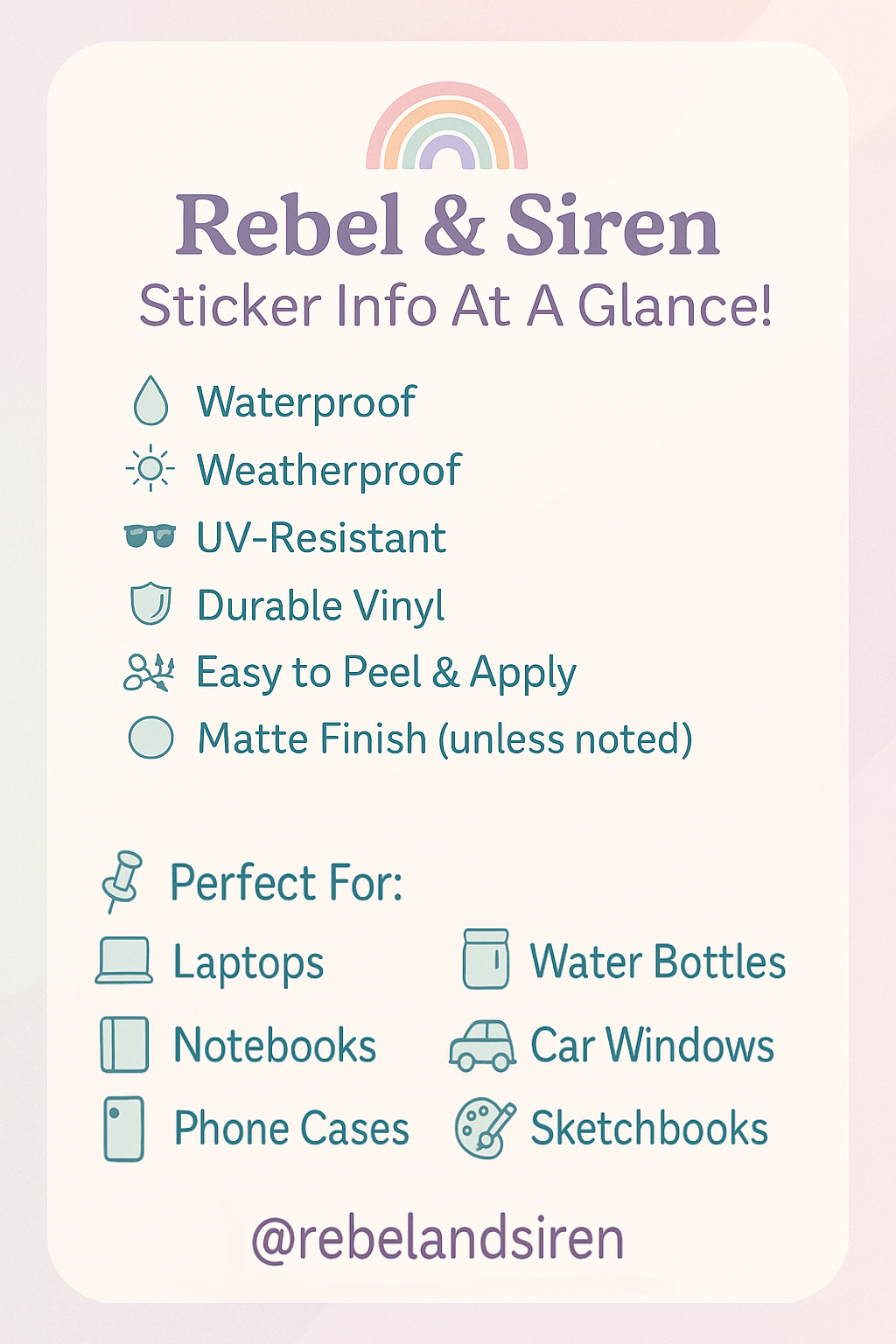 "The Waterbottle Tarot Card" Sticker