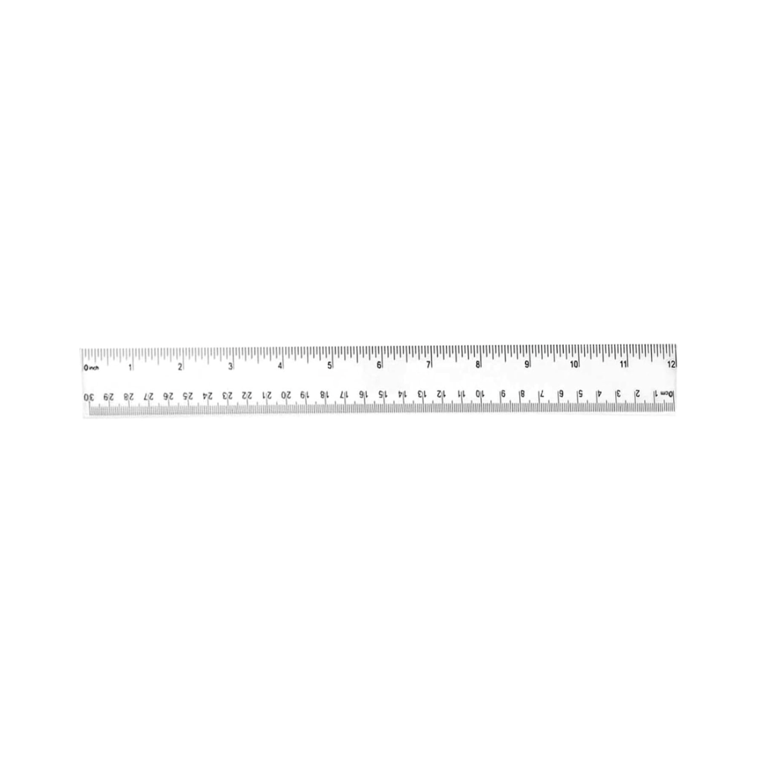 Clear Plastic Ruler 12"