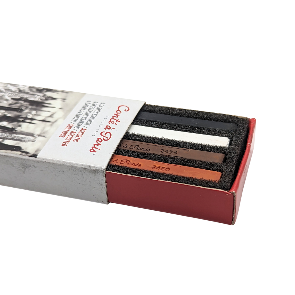 Conte Sketching Crayon Matchbox 4-Piece Set