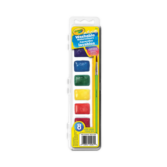 Crayola Washable Watercolour Paints Set of 8 w/brush