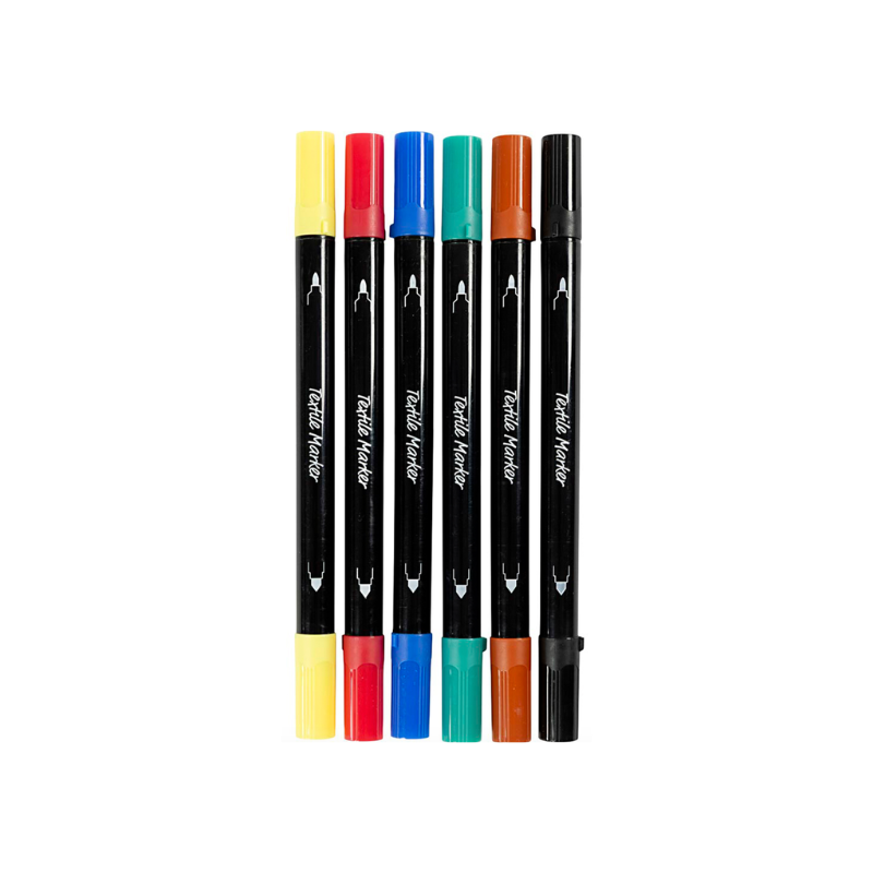 Creativ Textile Markers Set of 6 (Standard Colours)