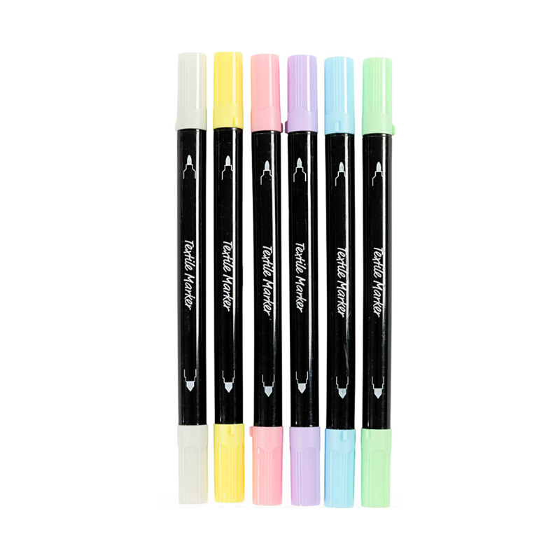 Creativ Textile Markers Set of 6 (Pastels)