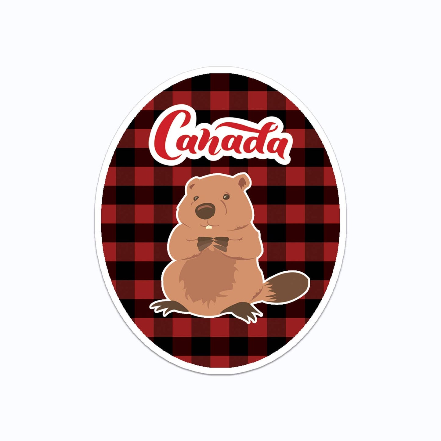 🇨🇦  "Beaver Buffalo Plaid Canada" Sticker