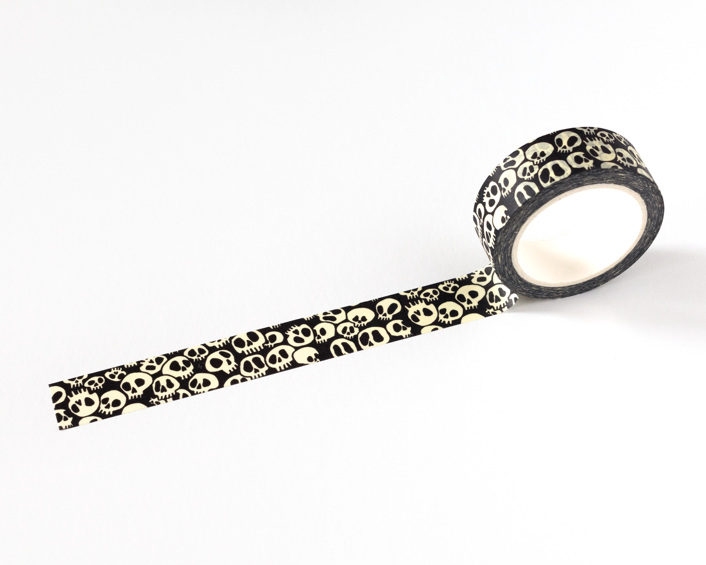 Gothic Black & Cream Skull Washi Tape