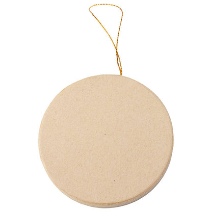 Papermache Blank Circle Ornament 3 3/4"