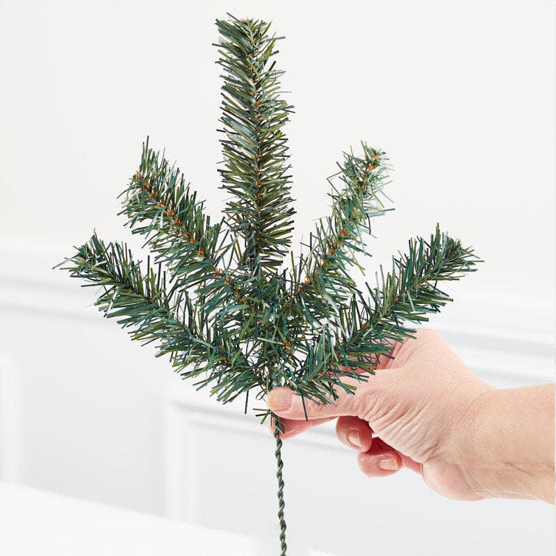 19" Artificial Canadian Pine Branch