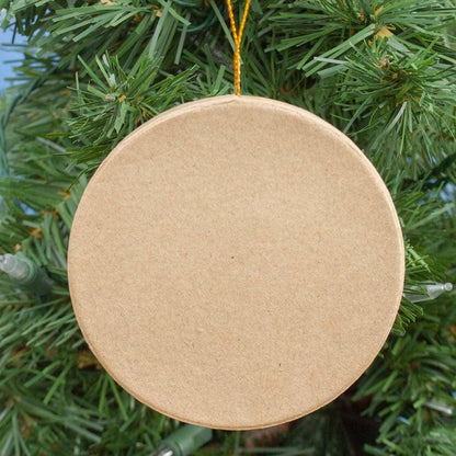 Papermache Blank Circle Ornament 3 3/4"
