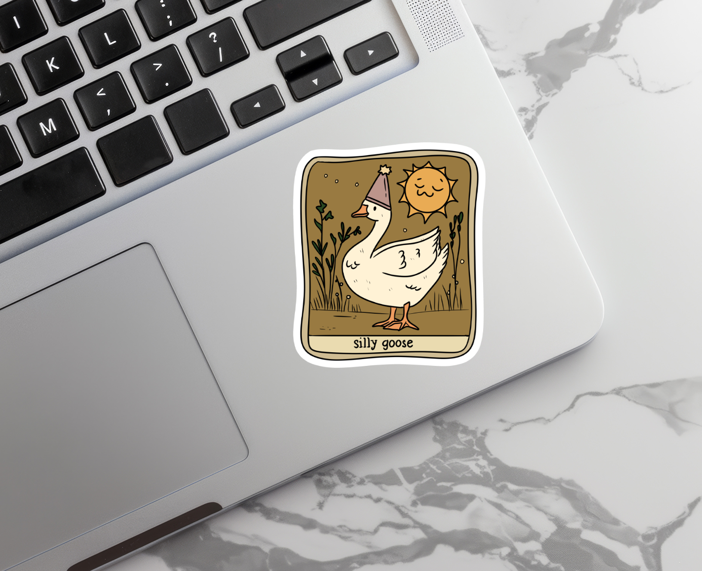 "Silly Goose Tarot Card" Sticker