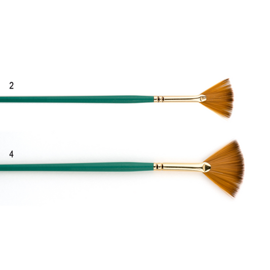 🇨🇦 Demco Art Pro Series 197FN Gold Synthetic Fan Brushes SH