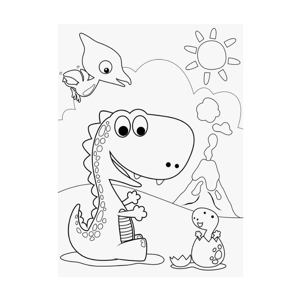 Kids Colouring Book "Dinosaurs"