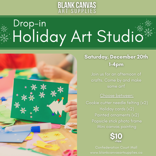 Drop-in Art Studio: Holiday Crafts, Saturday, December 20th