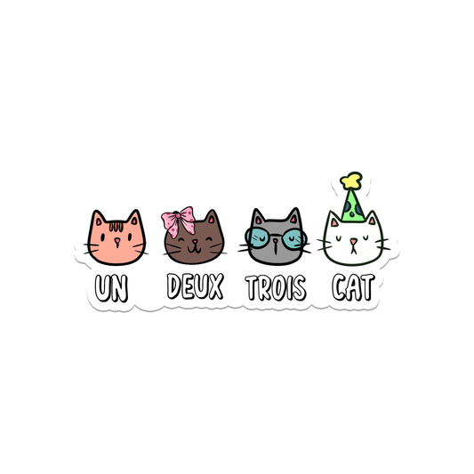 "Un Deux Trois Cat" Sticker