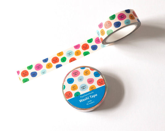 Colorful Smiley Faces Washi Tape