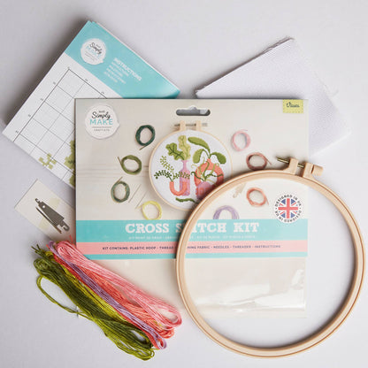 Simply Make Cross Stitch Craft Kit - Vases Design