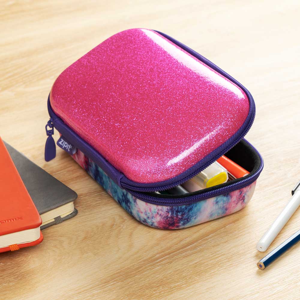 ZIPIT Pink Glitter Storage Box