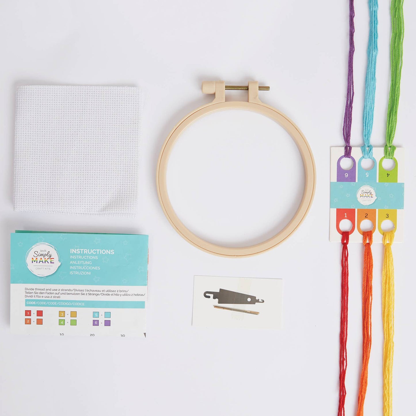 Cross Stitch Kit "Rainbow Hearts Design"