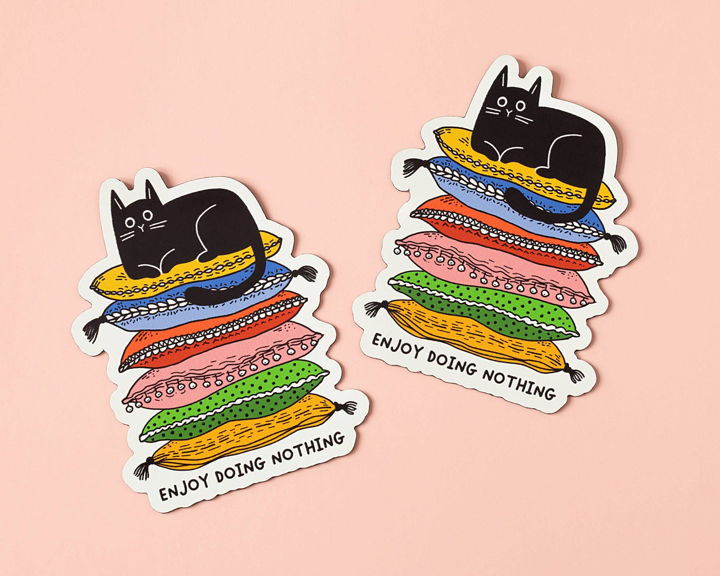 "Enjoy Doing Nothing Cat" Vinyl Sticker