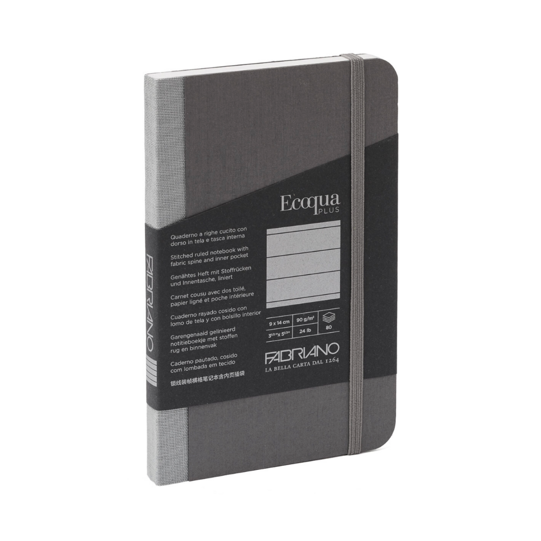Fabriano ECOQUA Plus Fabric-bound Lined Notebooks 3.5x5.5"