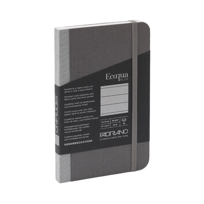 Fabriano ECOQUA Plus Fabric-bound Lined Notebooks 3.5x5.5"