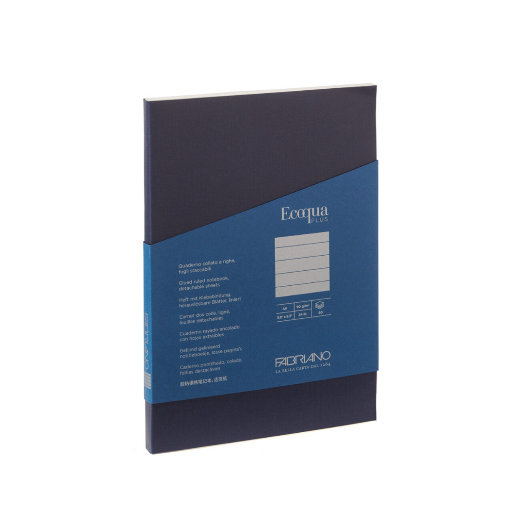 Fabriano ECOQUA Plus Lined Notebooks A5 (Glue-bound)