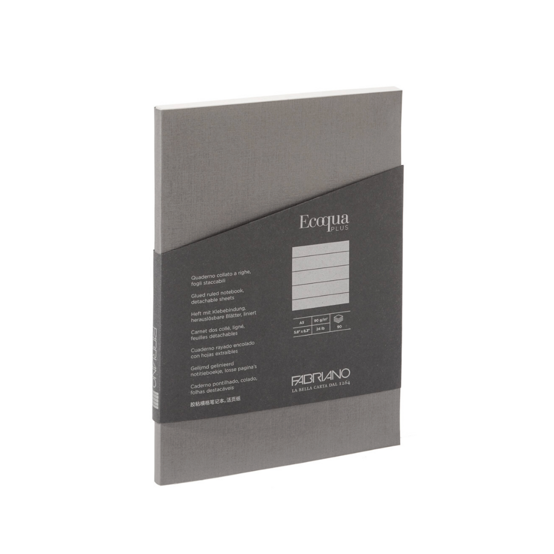 Fabriano ECOQUA Plus Lined Notebooks A5 (Glue-bound)