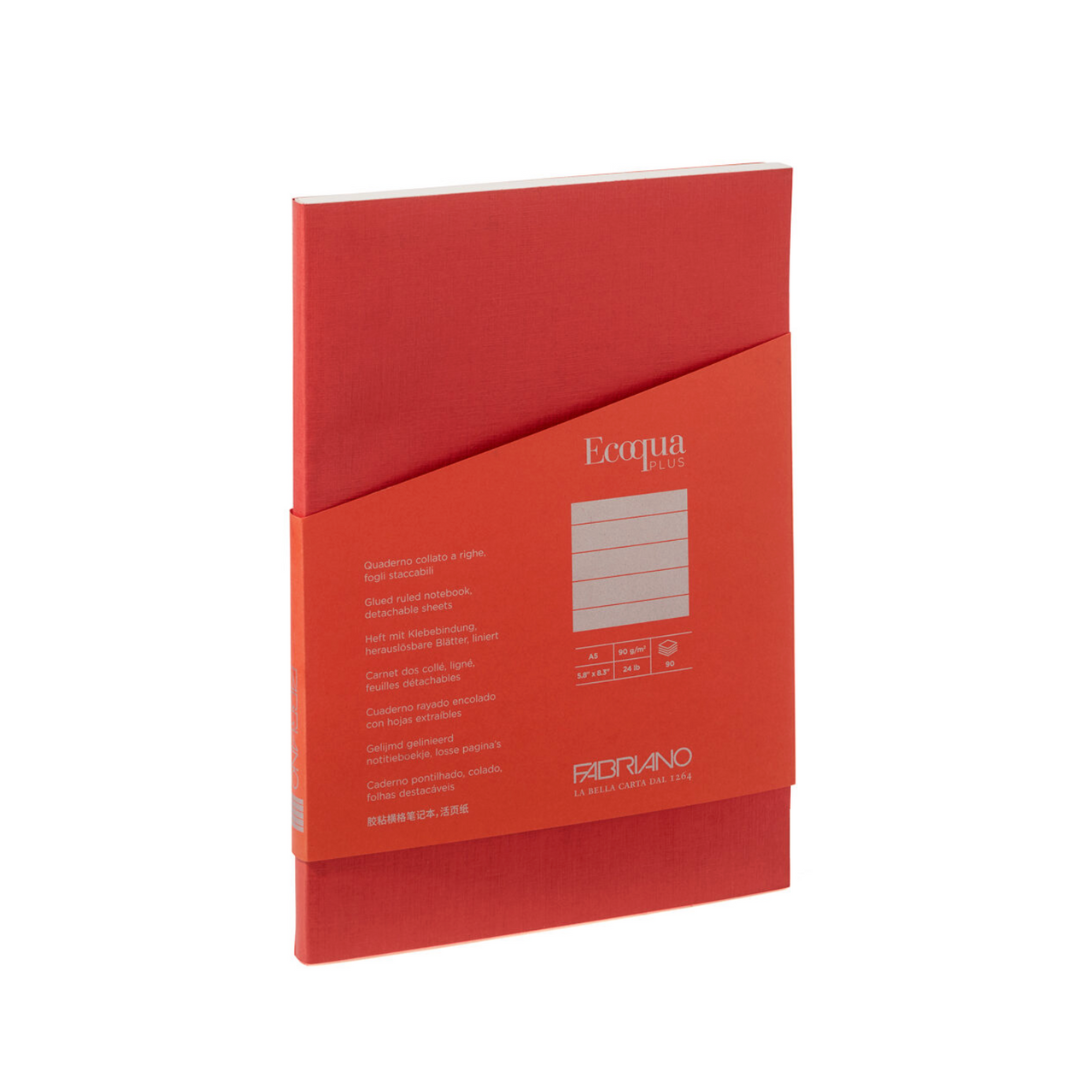 Fabriano ECOQUA Plus Lined Notebooks A5 (Glue-bound)