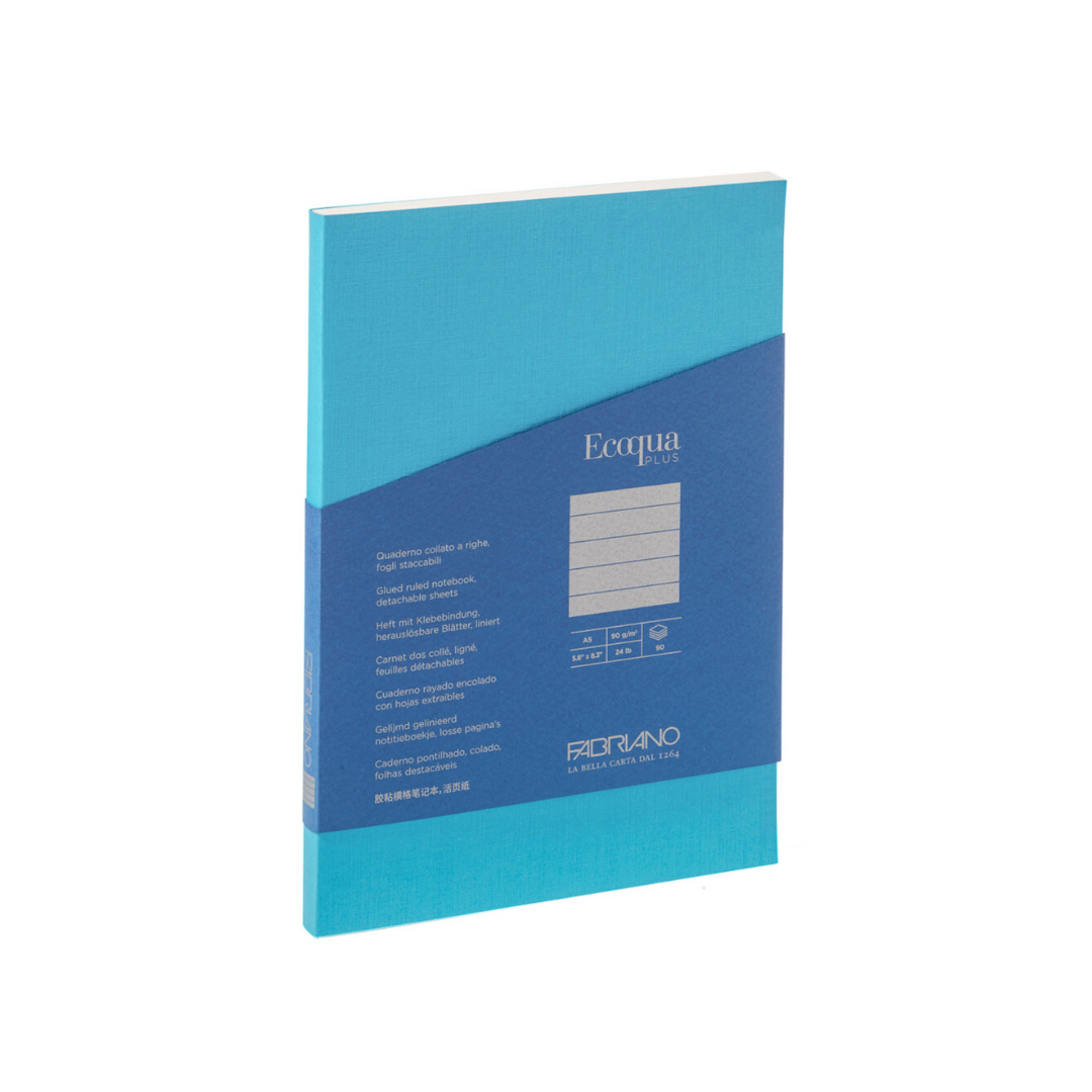 Fabriano ECOQUA Plus Lined Notebooks A5 (Glue-bound)