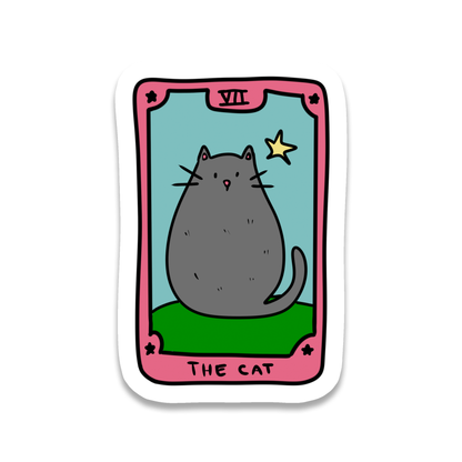 "The Cat Tarot Card" Sticker
