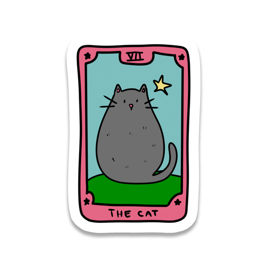 "The Cat Tarot Card" Sticker