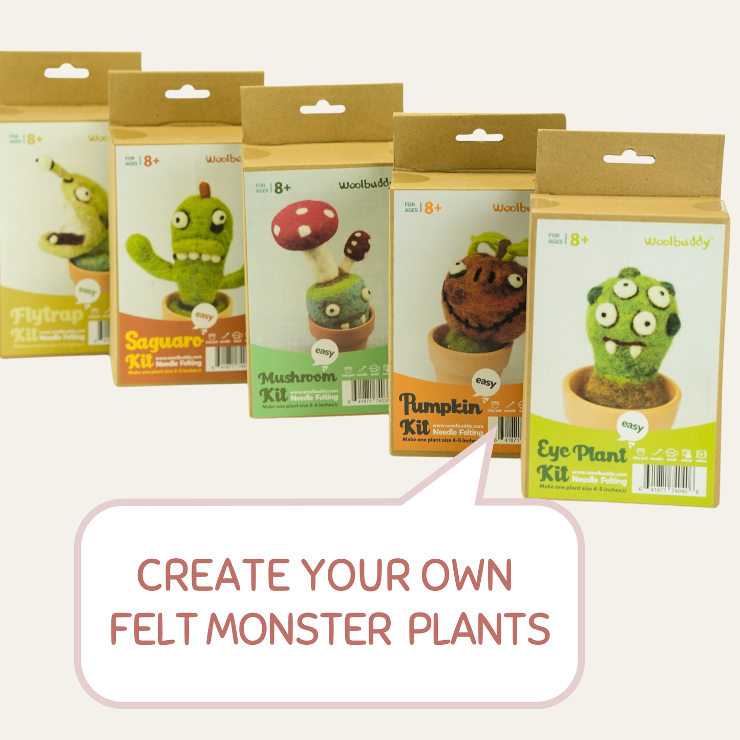 DIY Needle Felting Monster Kit – Eye Plant