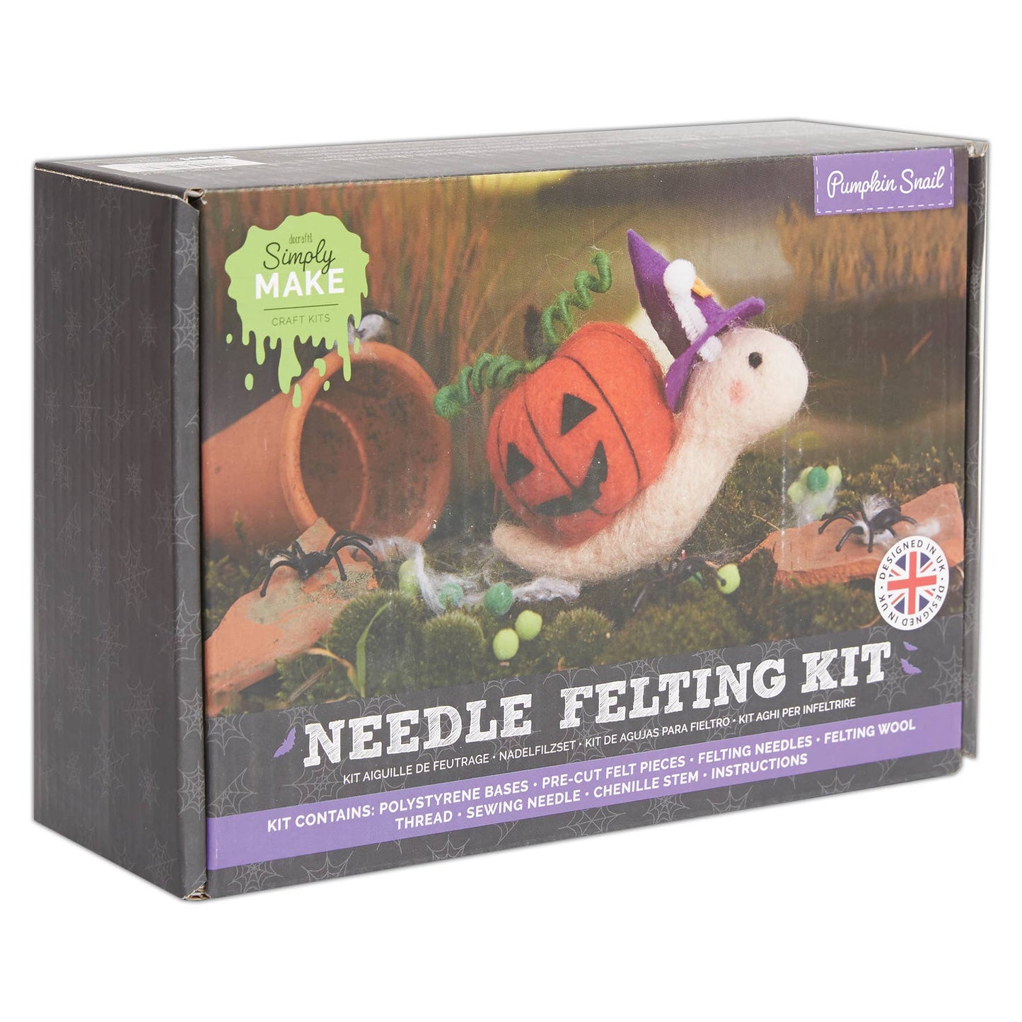 Needle Felting Kit "Pumpkin Snail"