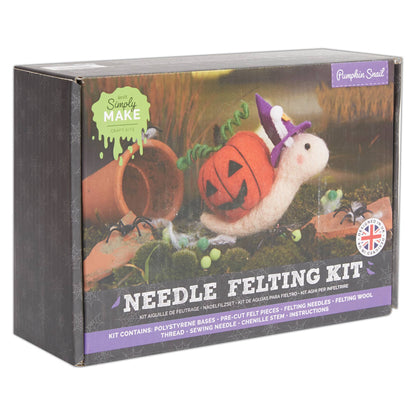 Needle Felting Kit "Pumpkin Snail"