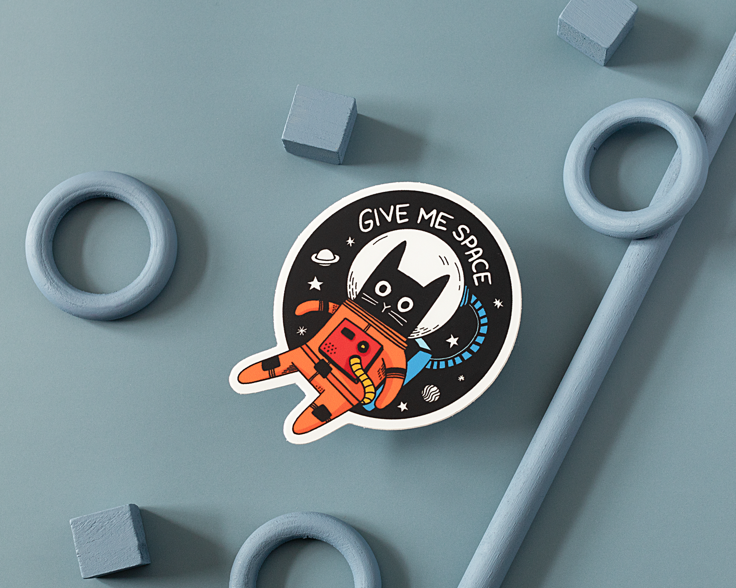 "Give Me Space Cat" Vinyl Sticker