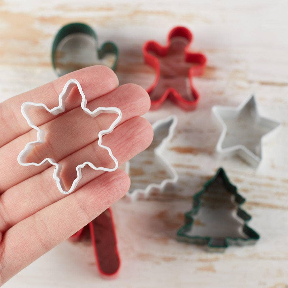 Christmas Set of 7 Metal Mini Cookie Cutters