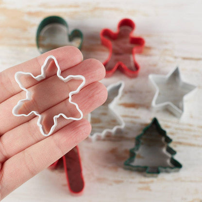 Christmas Set of 7 Metal Mini Cookie Cutters