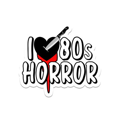 "I Love 80s Horror" Sticker