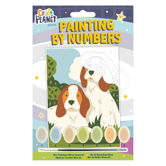 Mini Paint By Numbers Kit "Dogs"