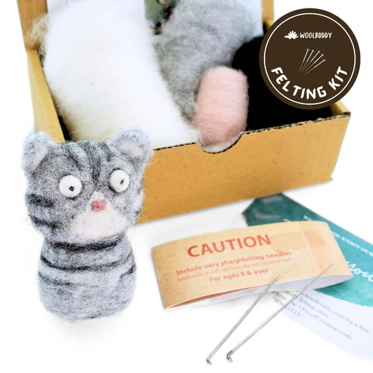 Woolbuddy Needle Felting Kit "Cat"