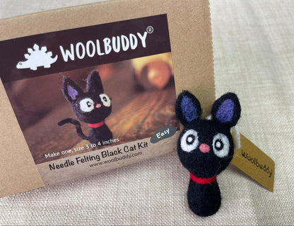 Woolbuddy Needle Felting Kit "Black Cat"