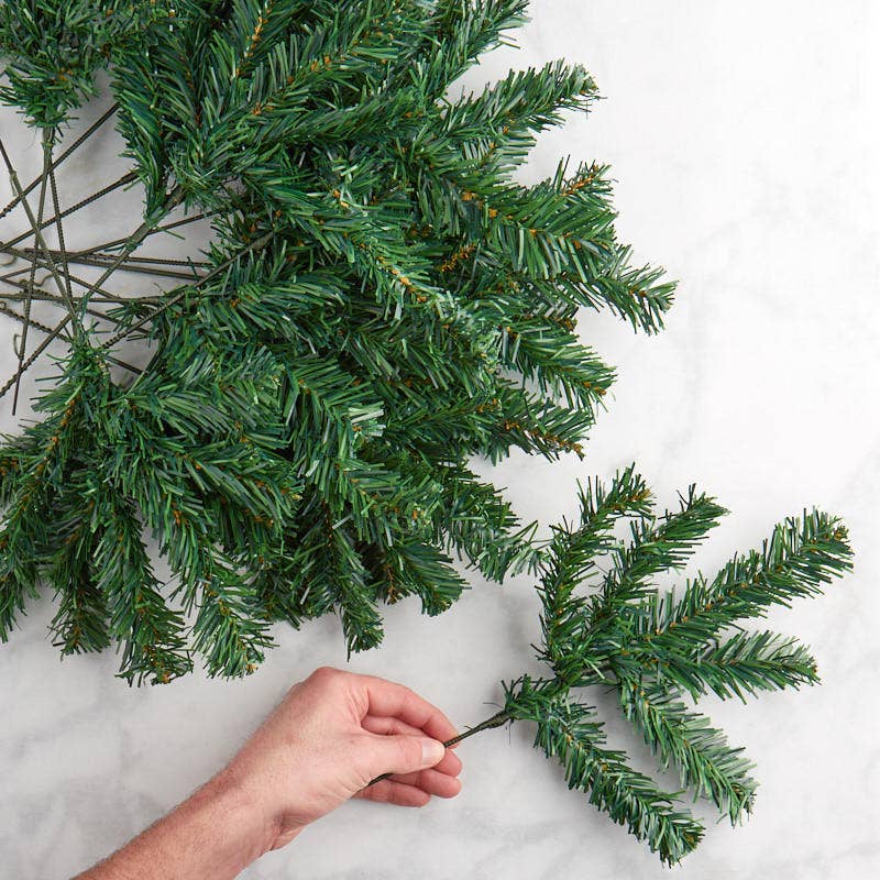 19" Artificial Canadian Pine Branch