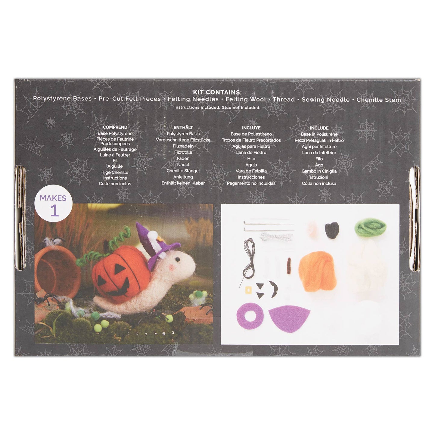 Needle Felting Kit "Pumpkin Snail"