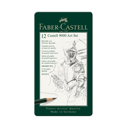 Faber-Castell 9000 Graphite Pencils Set of 12 (Art) 2H-8B