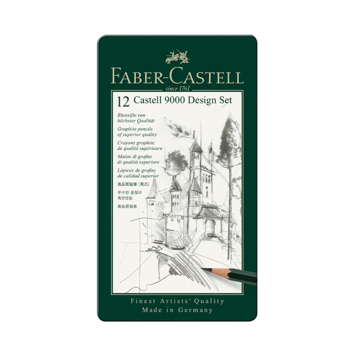 Faber-Castell 9000 Graphite Pencils Set of 12 (Design) 5H-5B